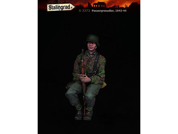 WWII Germany Panzergrenadier Sitting on a Chair 1943-44
