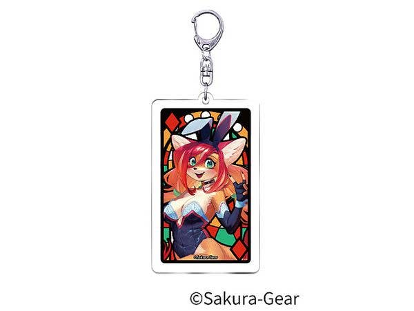 Bunnimals: Stained Glass Acrylic Keychain Roza