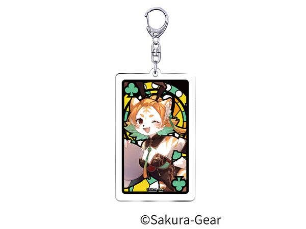 Bunnimals: Stained Glass Acrylic Keychain Xiaoju