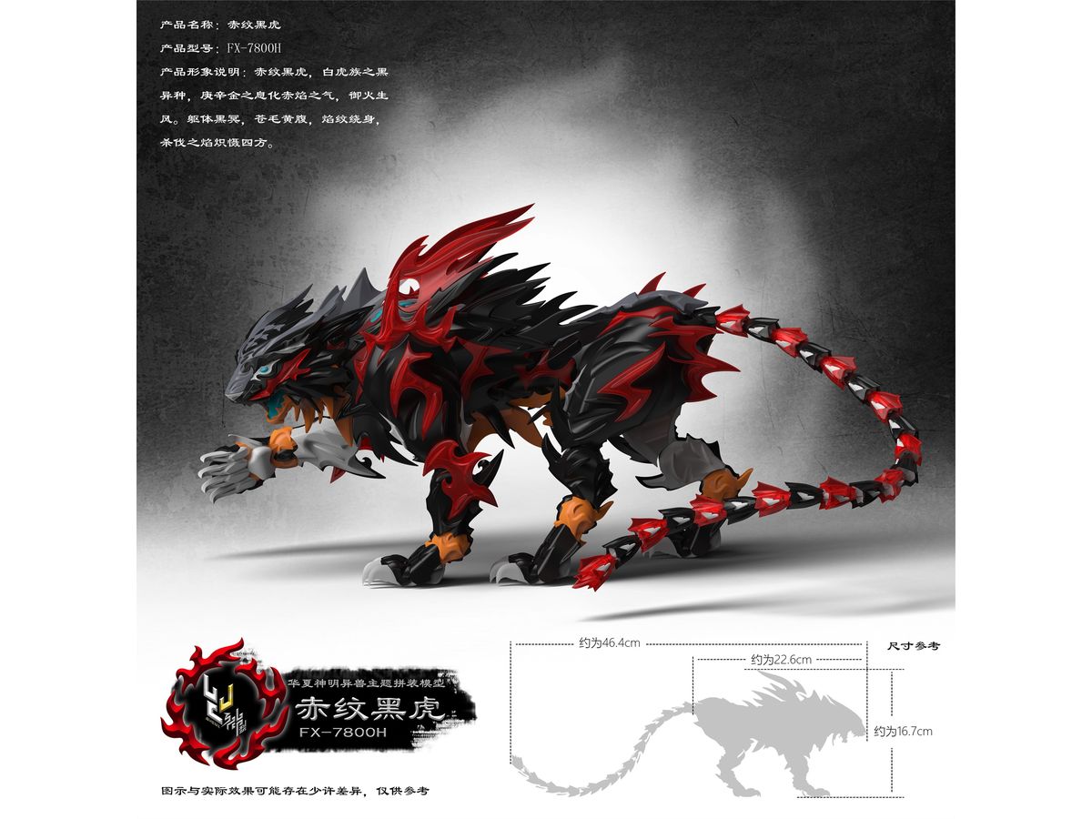 FX-7800H Sengaijkyo Series Red Crest Black Tiger Plastic Model Kit