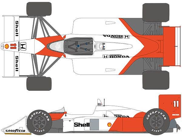 MP4/4 1988 Monaco Decal Set