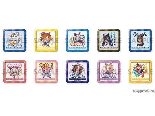 Uma Musume Pretty Derby: Square Kuru Can Badge Vol.2 1 Box 10Pcs