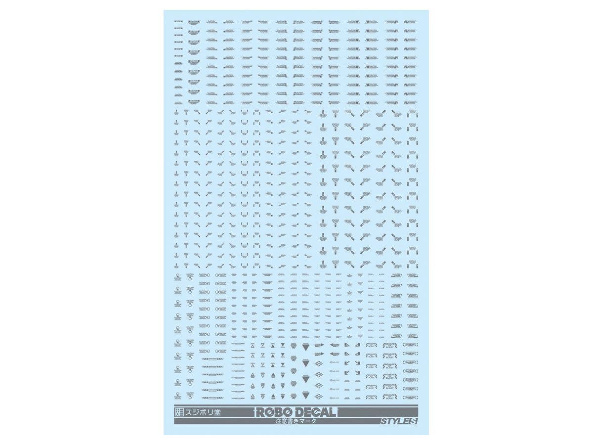 Robo Decal Caution Mark Gray