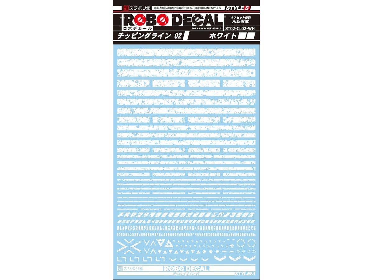 Robo Decal Chipping Line 02 White