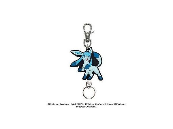 Pokemon Rubber Reel Keychain (Glaceon)
