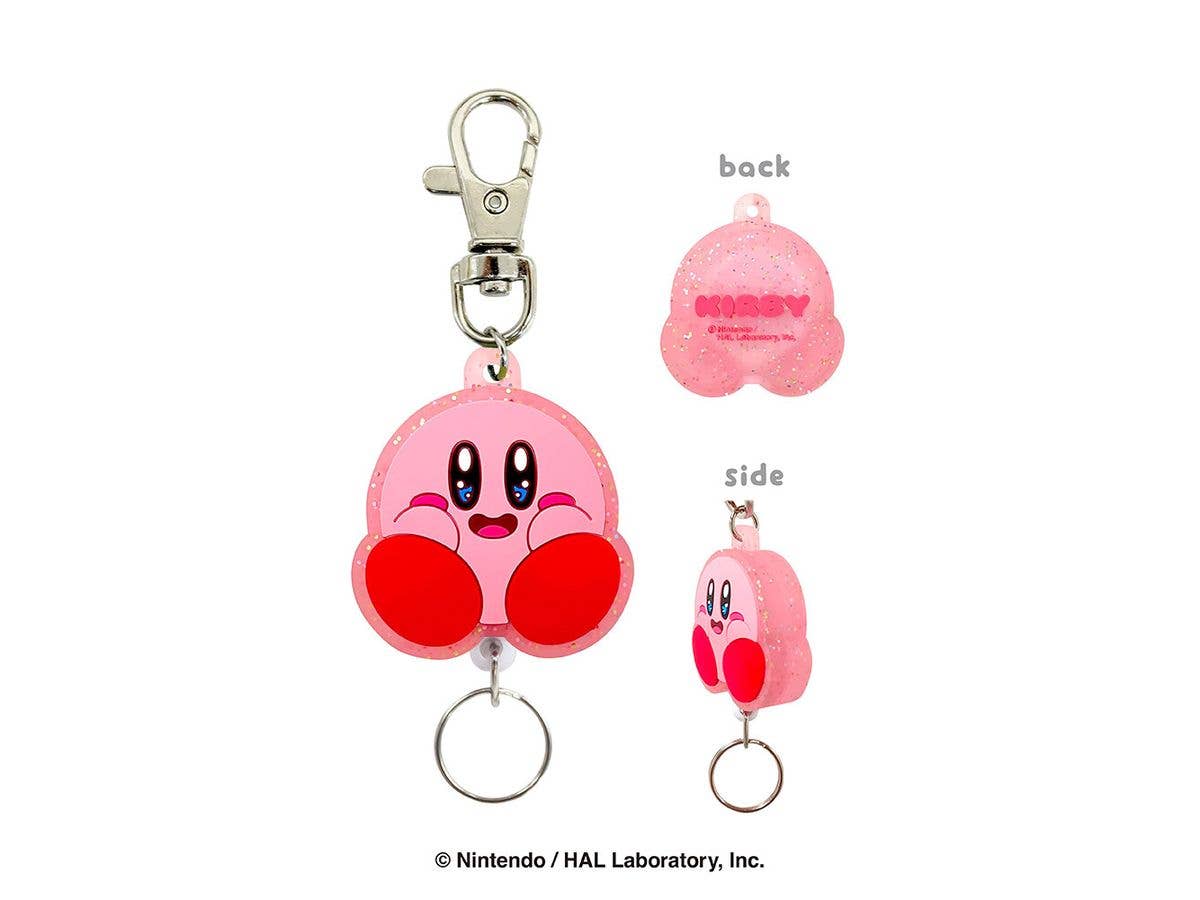 Kirby's Dream Land: Glitter Rubber Reel Keychain (Exciting)