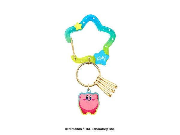 Kirby: Fluffy Acrylic Carabiner Charm (Kirby Hovering)