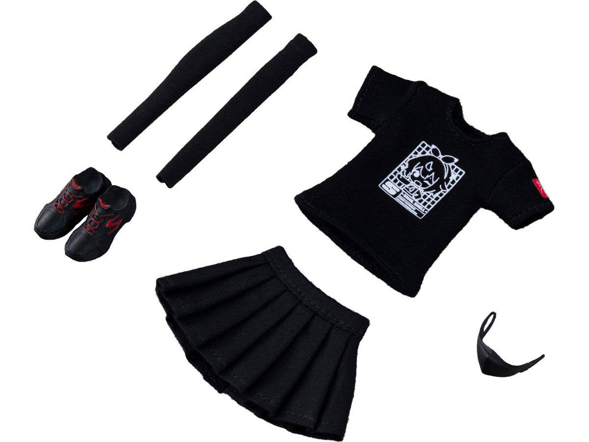 Snail Shell Staff Uniform (Black) Doll Clothes Set (Compatible Sizes: 1/10-1/12 Scale)