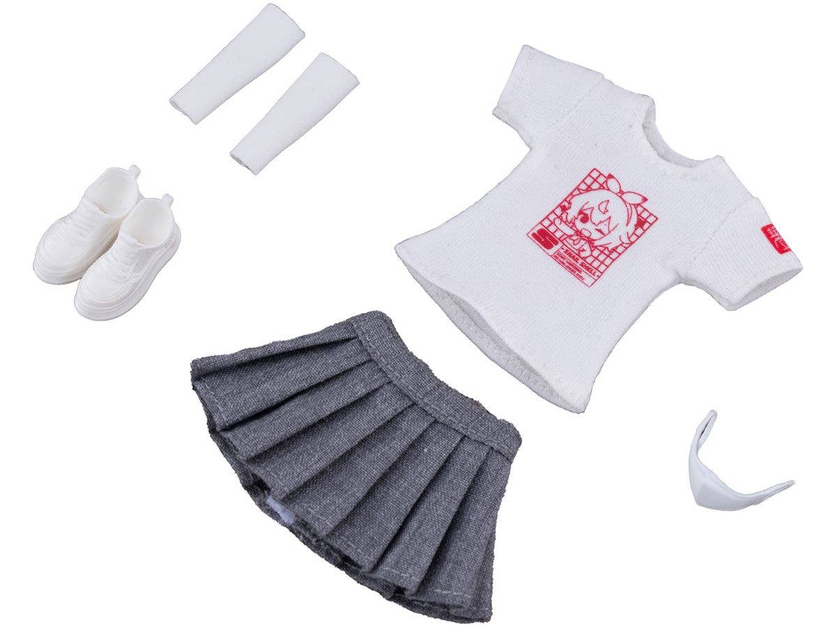 Snail Shell Staff Uniform (White) Doll Clothes Set (Compatible Sizes: 1/10-1/12 Scale)