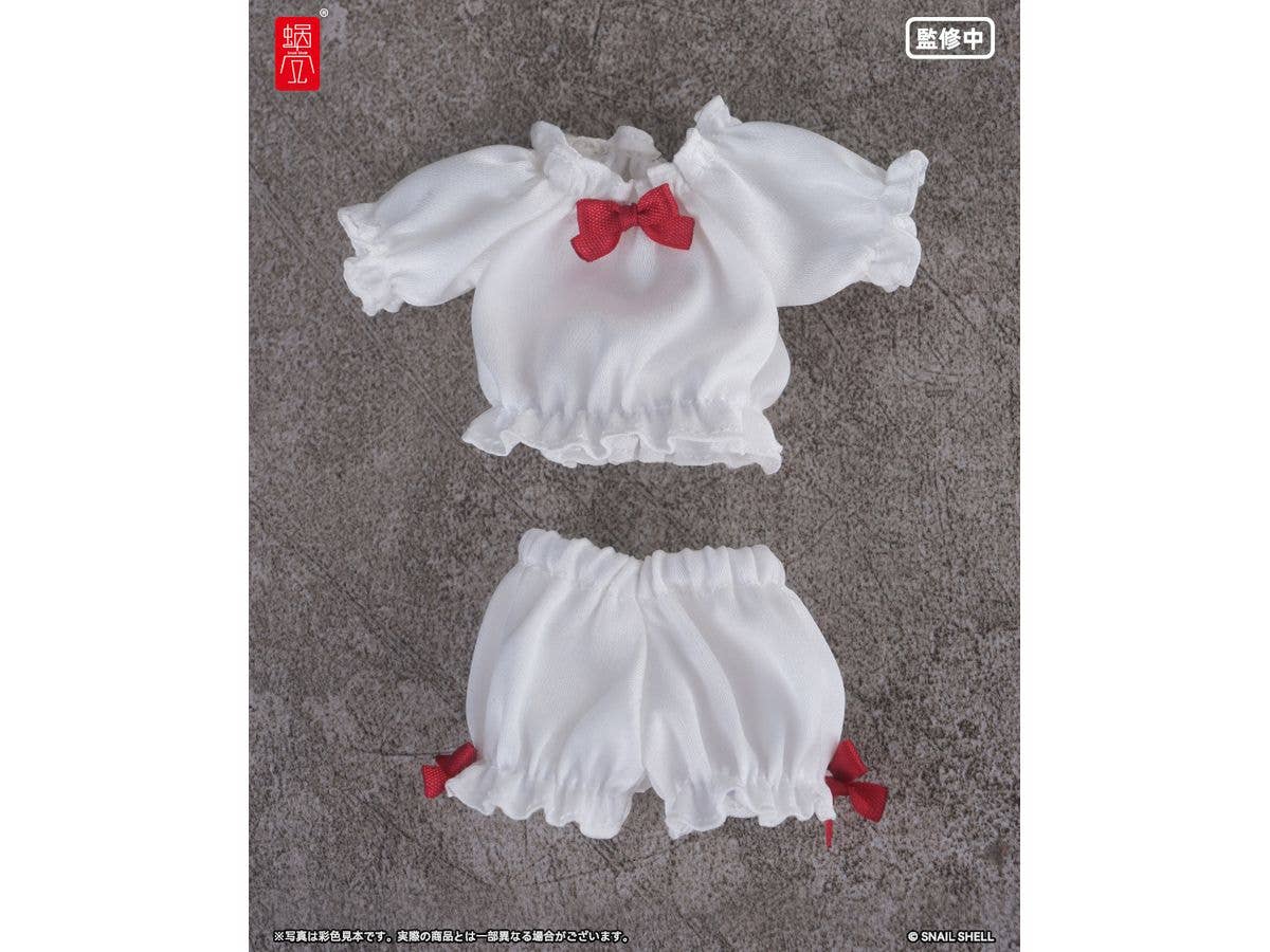 Puff Sleeves Loungewear (White) (for Doll) (Compatible Sizes: 1/10-1/12 Scale)