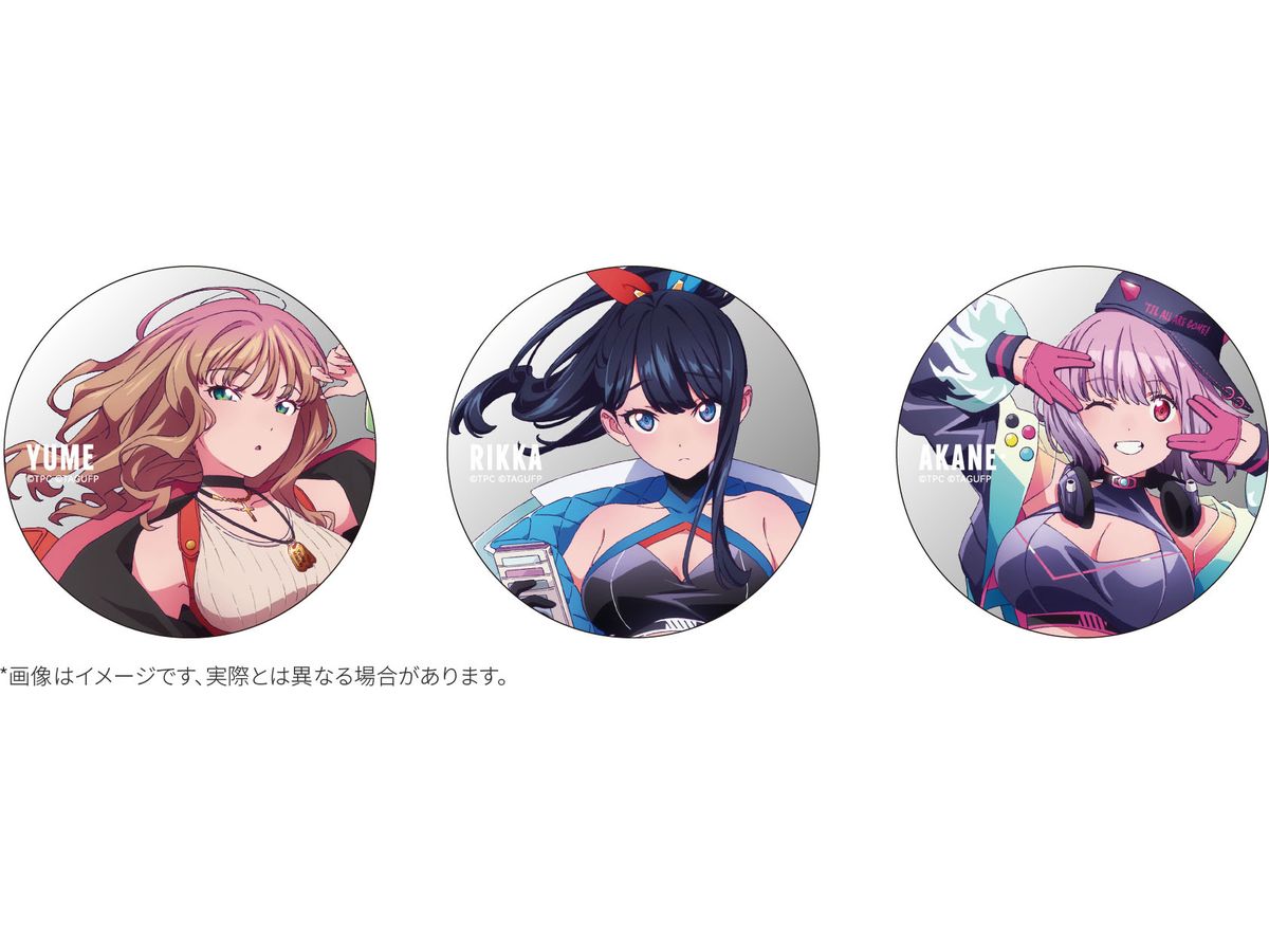 Gridman Universe Dreamy Divas Ver. Can Badge Set Rikka Takarada / Akane Shinjo / Yume Minami