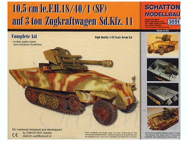 10.5cm le.F.H.18/40/1 (SF) auf 3 ton Zugkraftwagen Sd.Kfz. 11