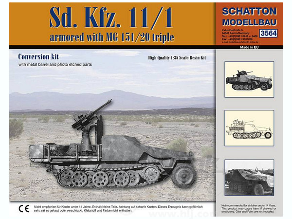 Sd.Kfz.11/1 Amored with MG 151/20 Triple Conversion Kit
