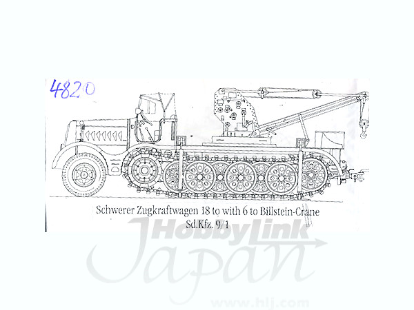 Schwerer zugkraftwagen 18 to with 6 to Billstein-Crane Sd.Kfz. 9/1