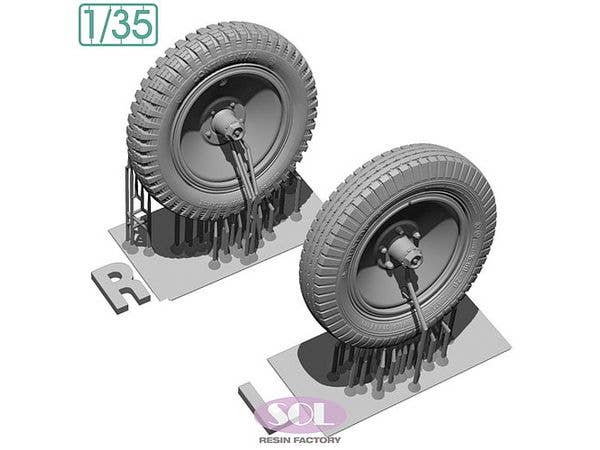 German Sd.kfz.250/3 Weighted Wheels Detail-Up Set (for Tamiya)