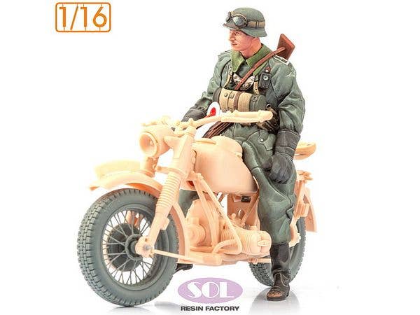 Motorcycle Trooper for WWII German R75 (for Freedom Model kit)
