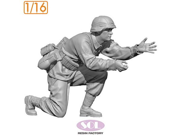 WWII German anti-tank artillery gunner
