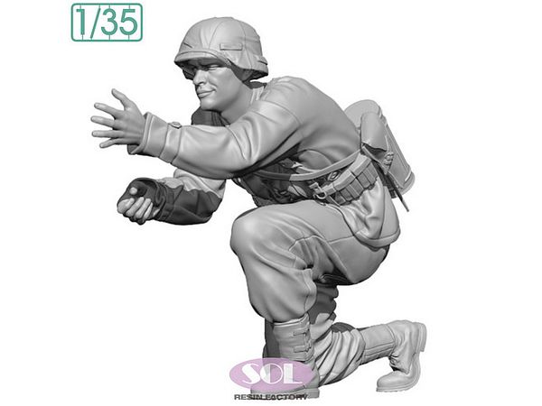WWII German anti-tank artillery gunner
