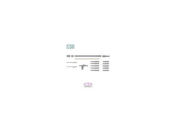 WWII US M36 Tank Destroyer Detail-Up Parts #1 Gun Barrel (for Tamiya Kits)