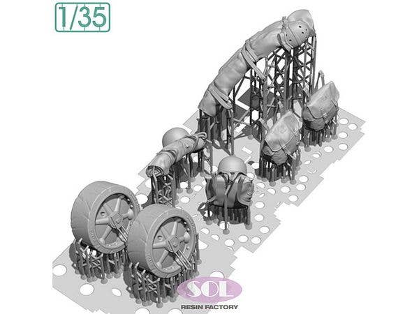 WWII US M36 Tank Destroyer Detail-Up Parts #2 Stowage (for Tamiya Kits)
