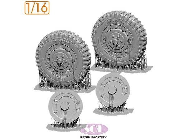 WWII US M3A1 Half-Track Weighted Wheels (for Andy's Hobby Kits)