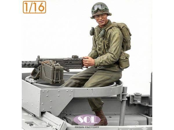 WWII US M3A1 Half-Track Machine Gunner & M2 .50 Caliber Heavy Machine Gun Set