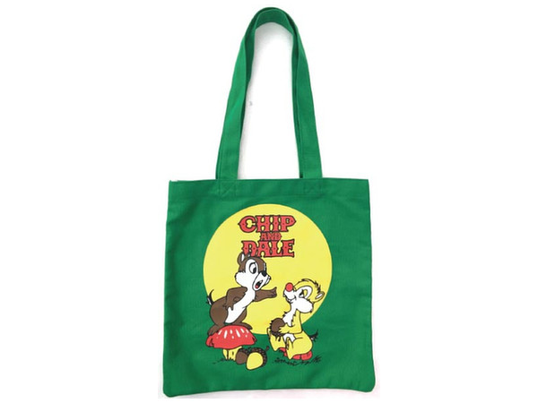 Disney Character Color Tote Bag Chip & Dale Disney Green