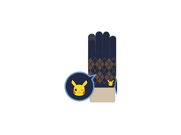 Smartphone Compatible Glove Pokemon Pikachu  Wink Ladies Free