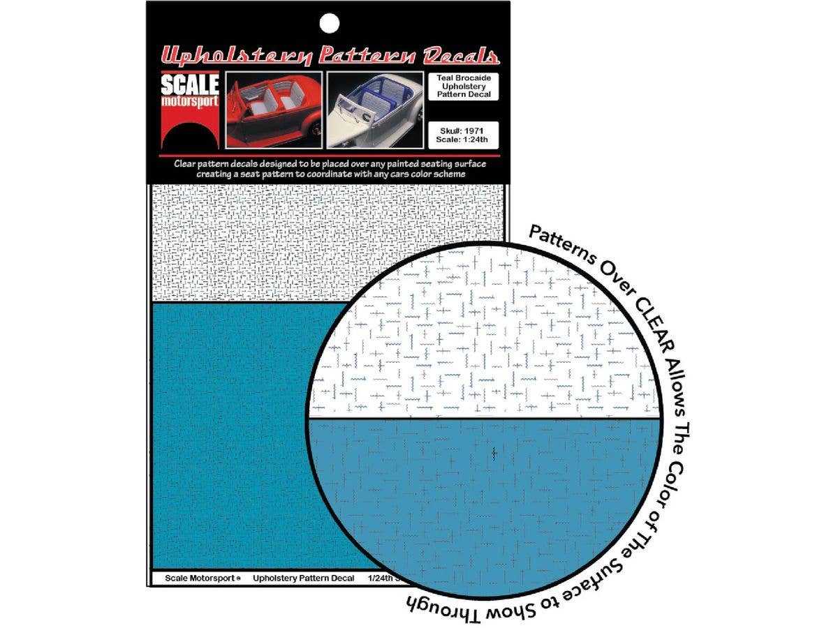 Teal Brocaide Upholstery Decal SKU #1971