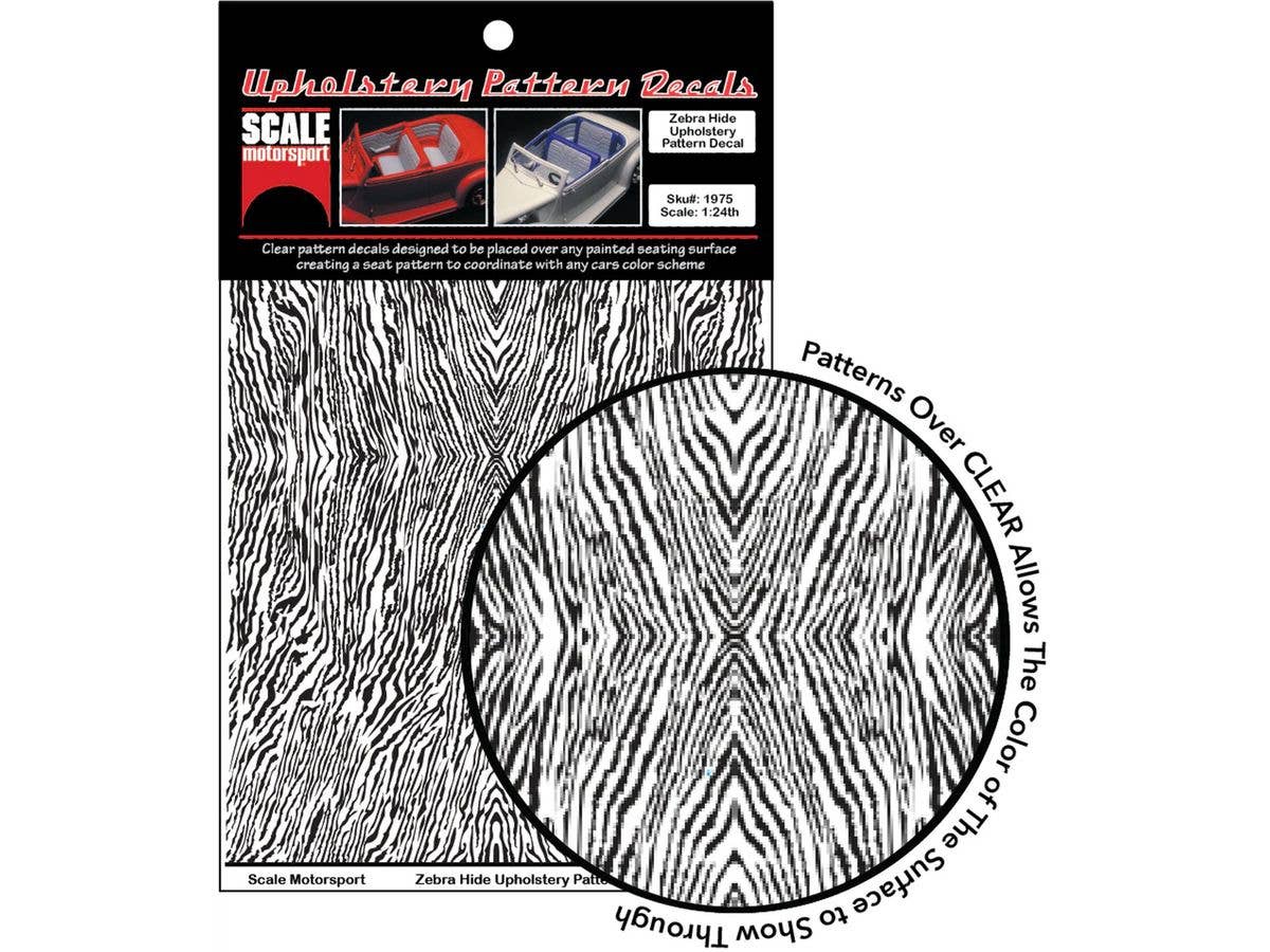 Zebra Hide Upholstery Decal SKU #1975