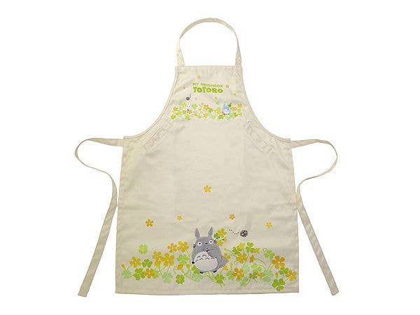 My Neighbor Totoro: V-8088 Apron Totoro Wild Flowers Ladies' M-L