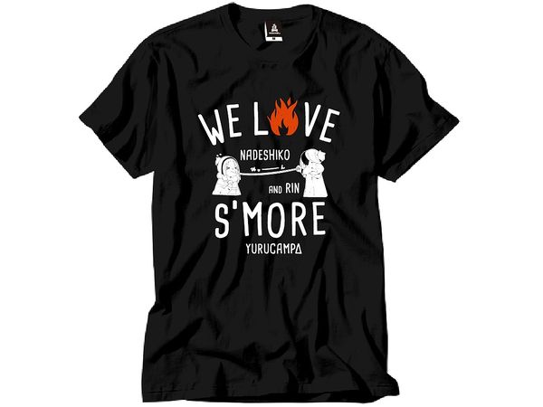 Laid-Back Camp Smores T-shirt Black L Size