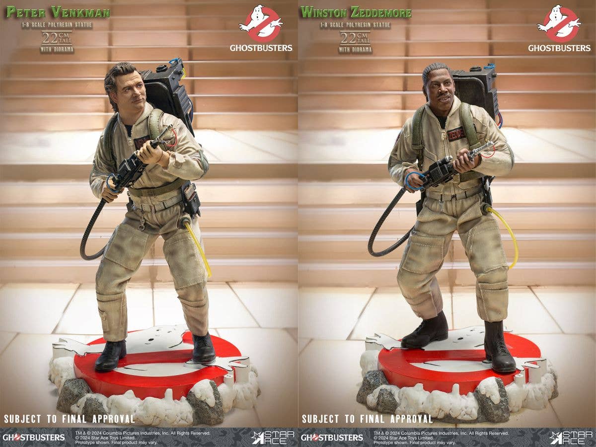 Peter Venkman & Winston Zeddemore Polyresin Statue Set