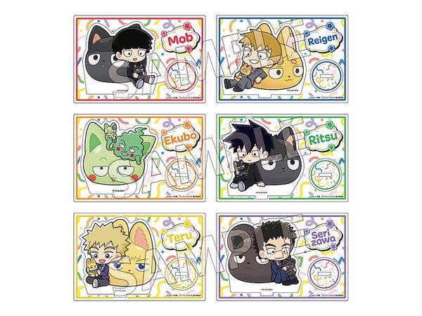 Mob Psycho 100 III: Mofufusa Series Acrylic Stand Collection 1 Box (6 pieces)