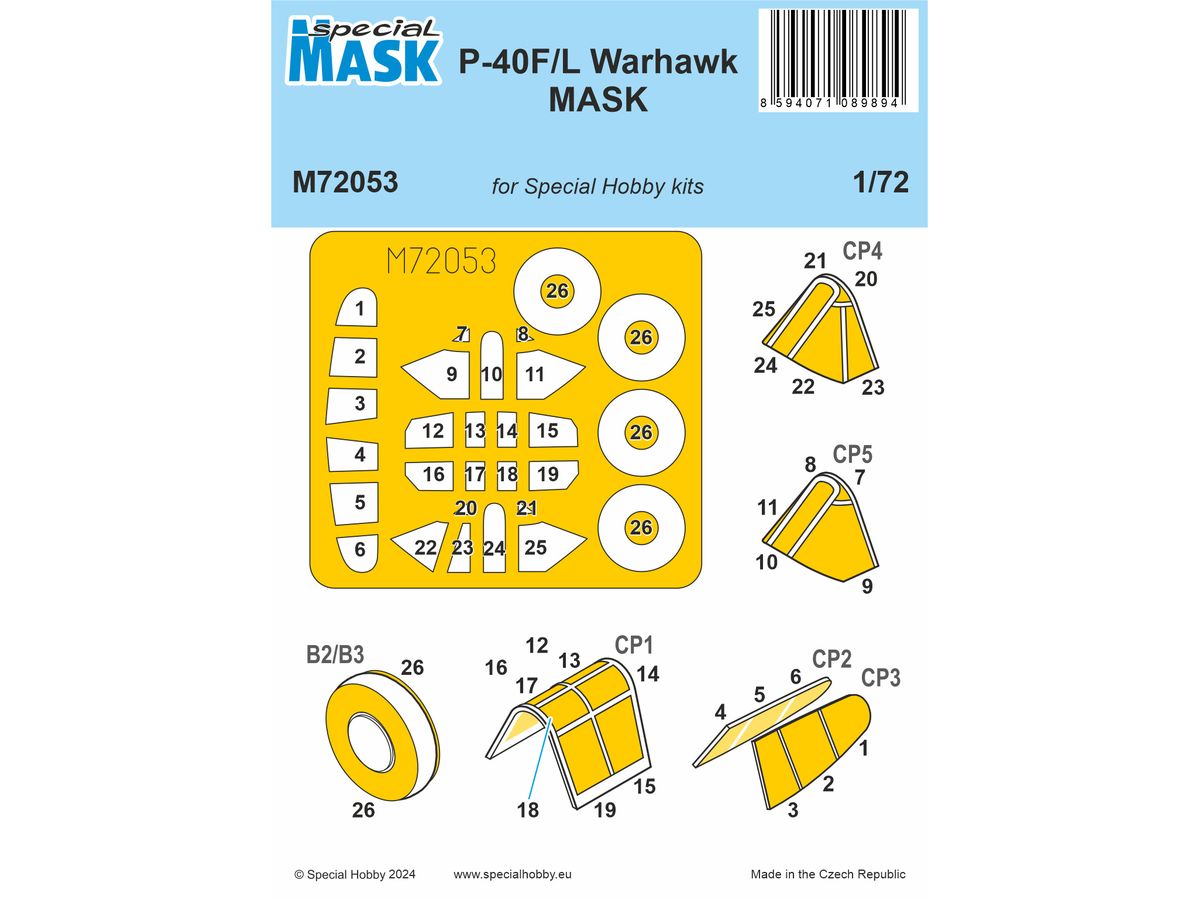 P-40F/L Warhawk MASK (for Special Hobby)