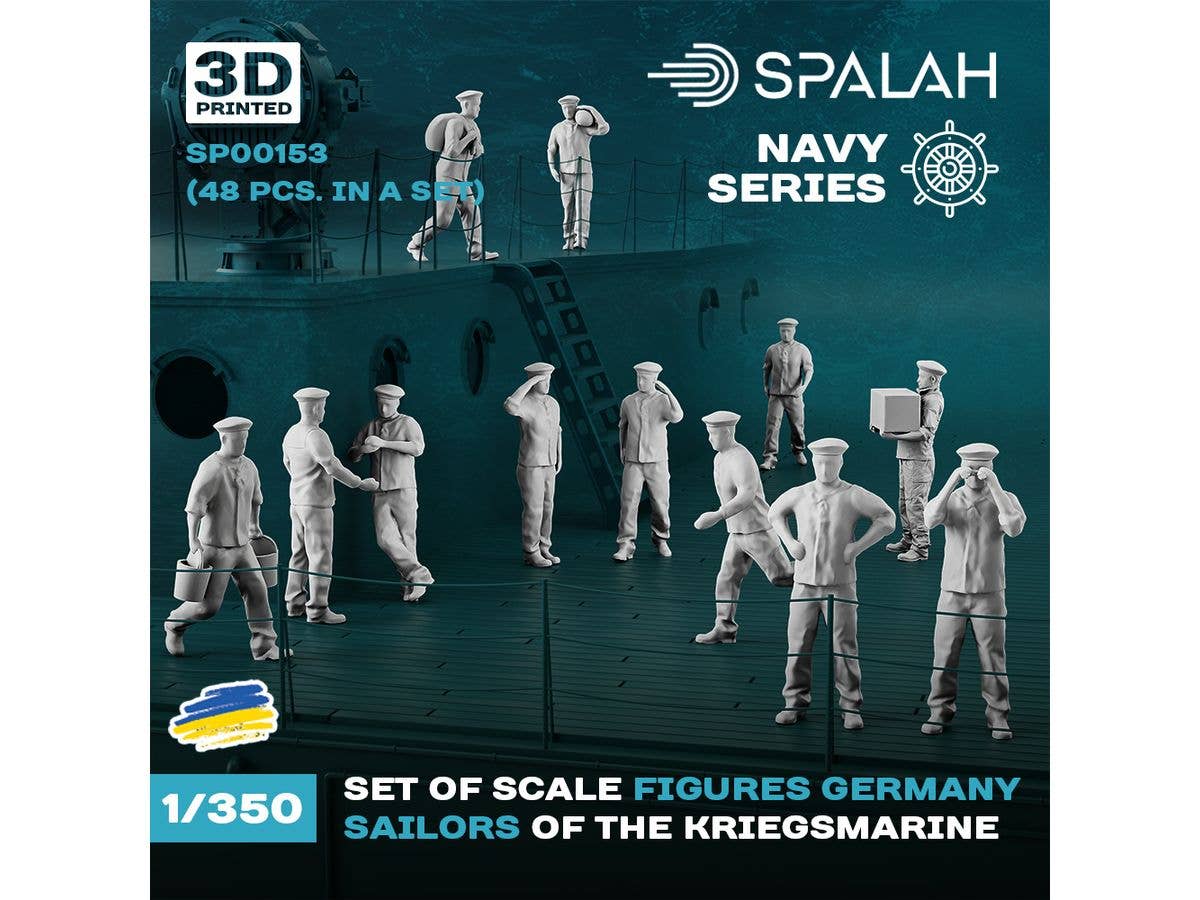 Set of figures German Kriegsmarine sailors, (48 pcs.)