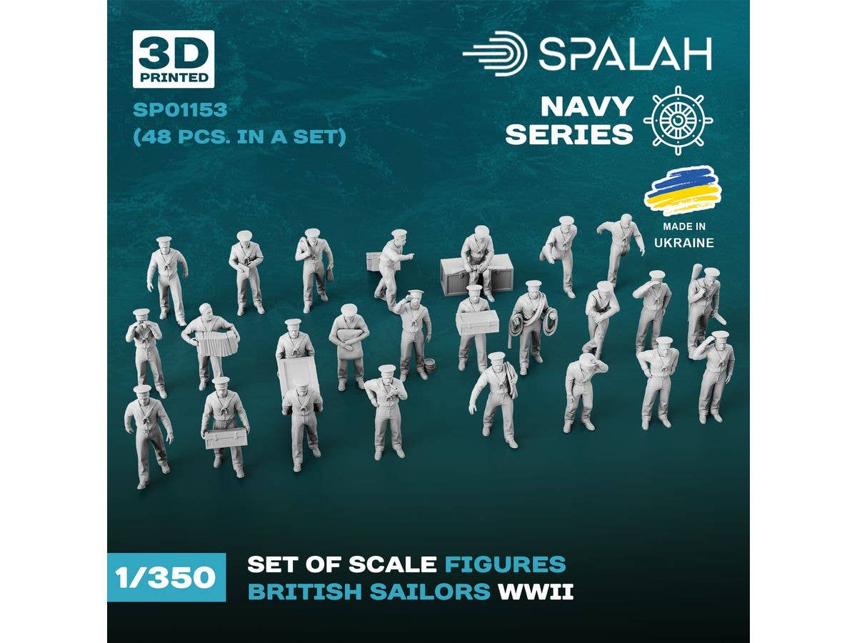 Set of figures British sailors, (48 pcs.)