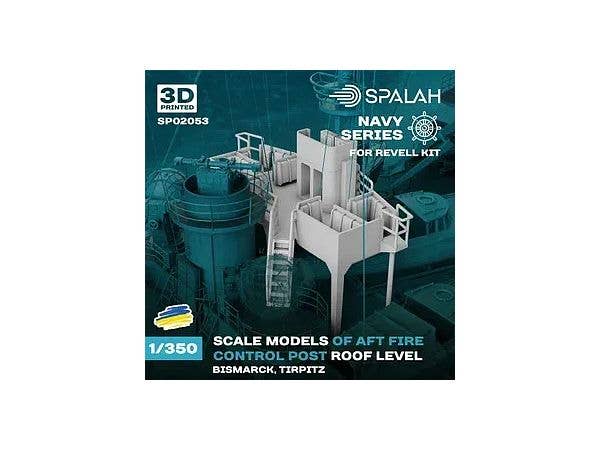Scale model AFT fire control post roof level Bismarck, Tirpitz for Revell kit.