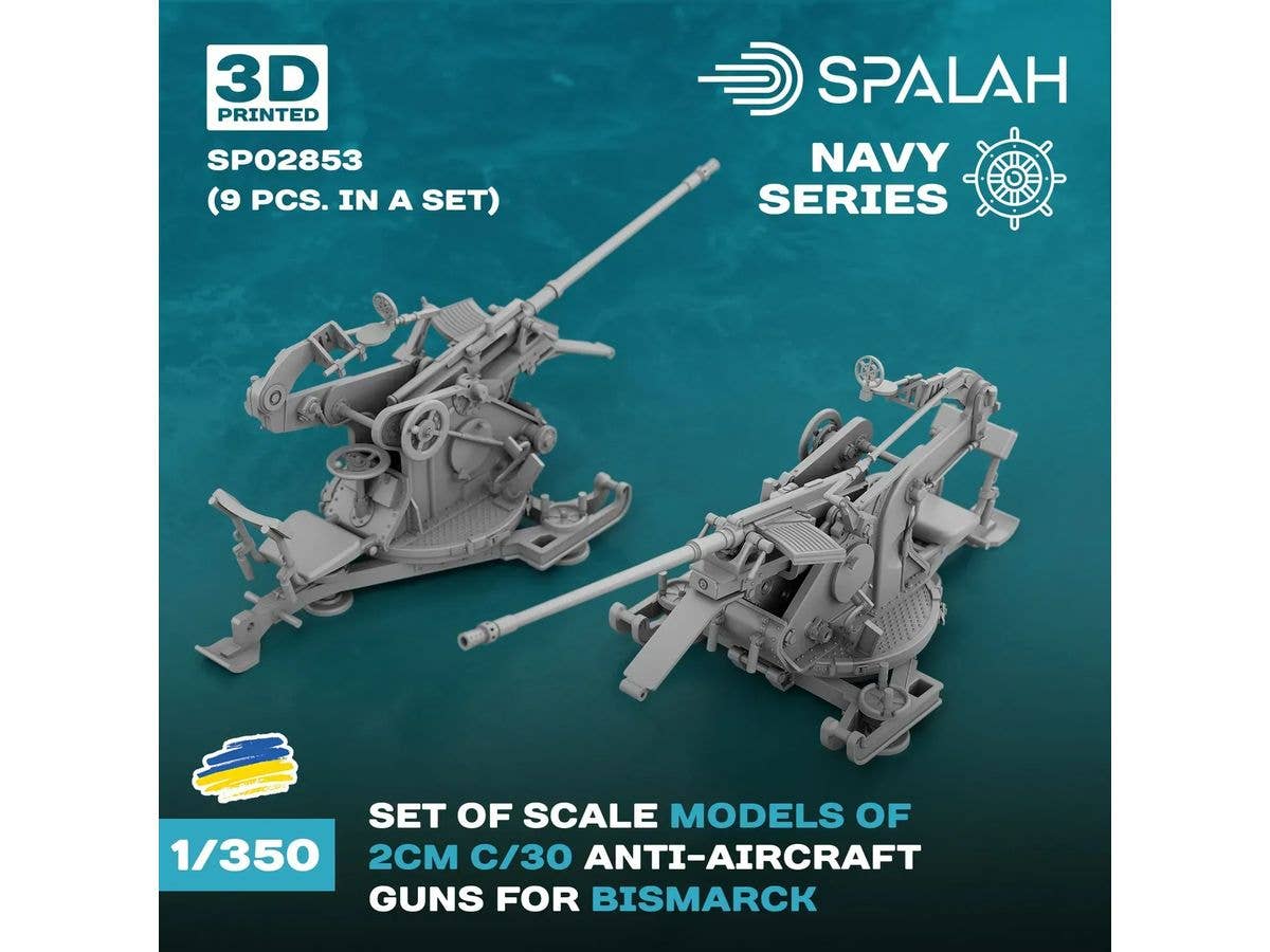 2 cm C/30 anti-aircraft guns for Bismarck (9 pcs.)