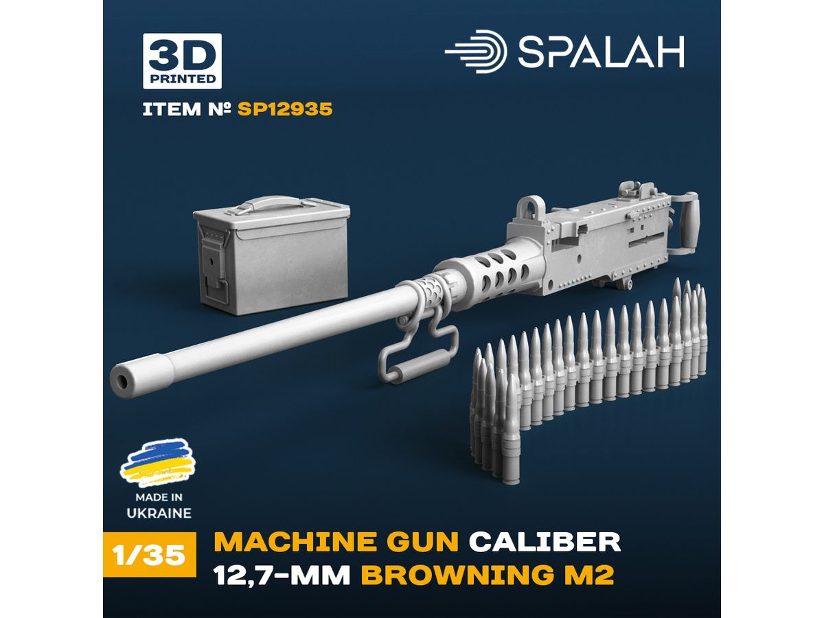 Scale model 12.7 mm Browning M2 machine gun.