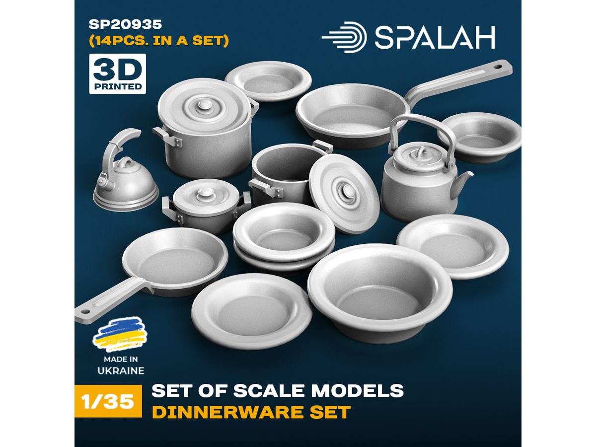 Set of scale models Dinnerware set, (14 pcs)