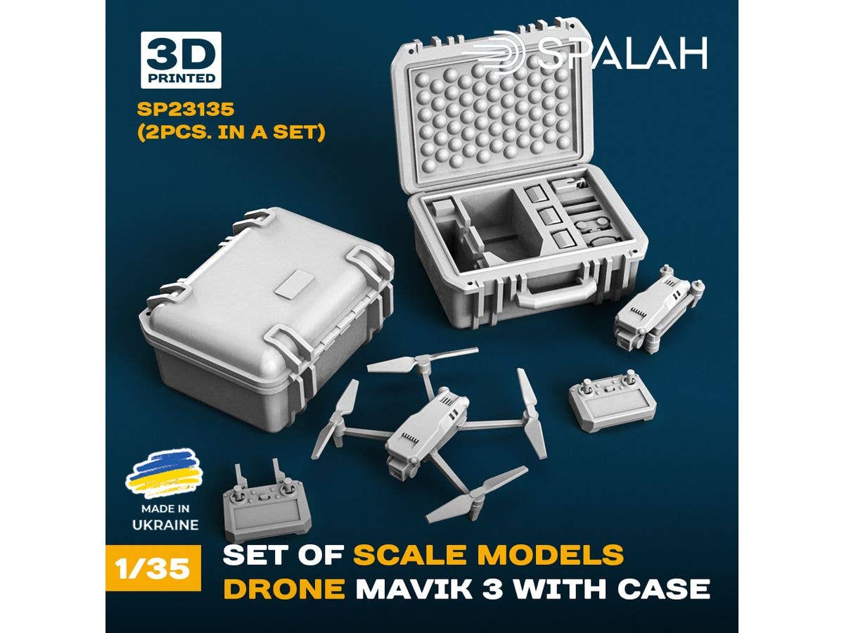 Set of scale models Drone Mavik 3 with case, (2 pcs)
