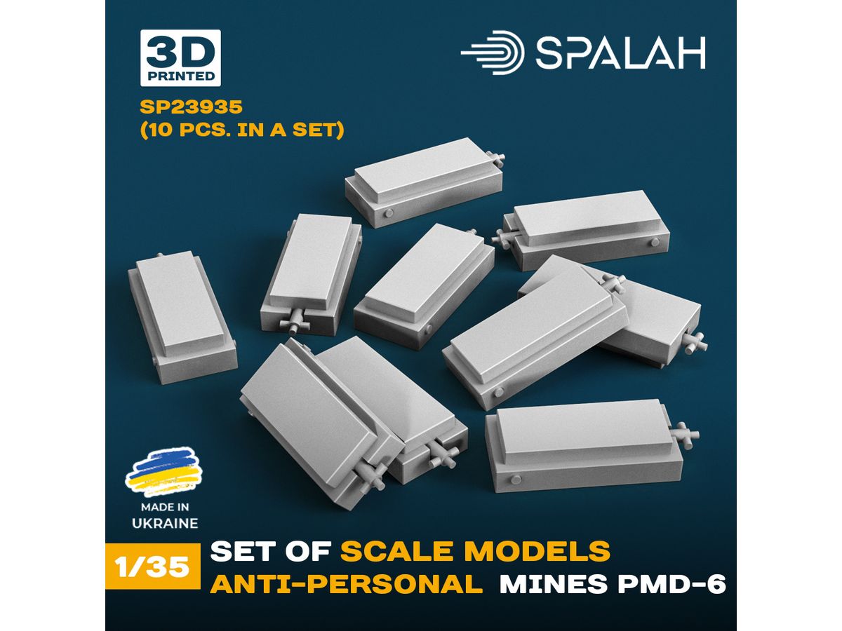 Set of scale models Anti-personal mines PMD-6, (10 pcs)