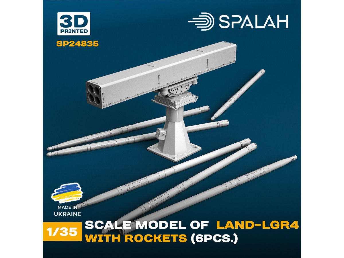 Scale model LAND-LGR4 with rockets