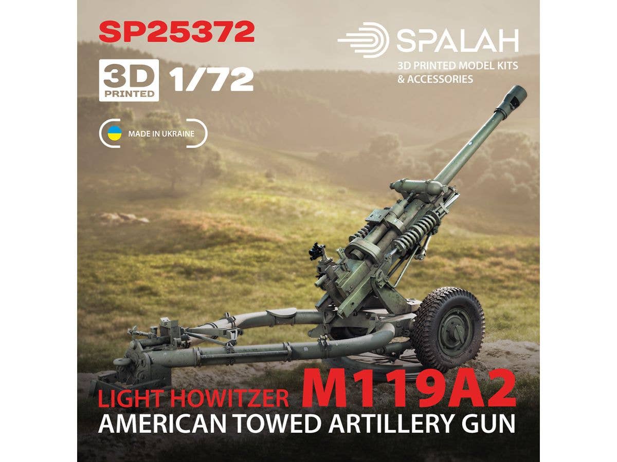 Scale model American towed light howitzer M119A2