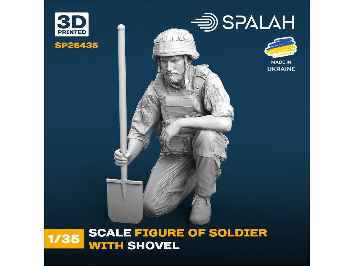 Soldier with a shovel