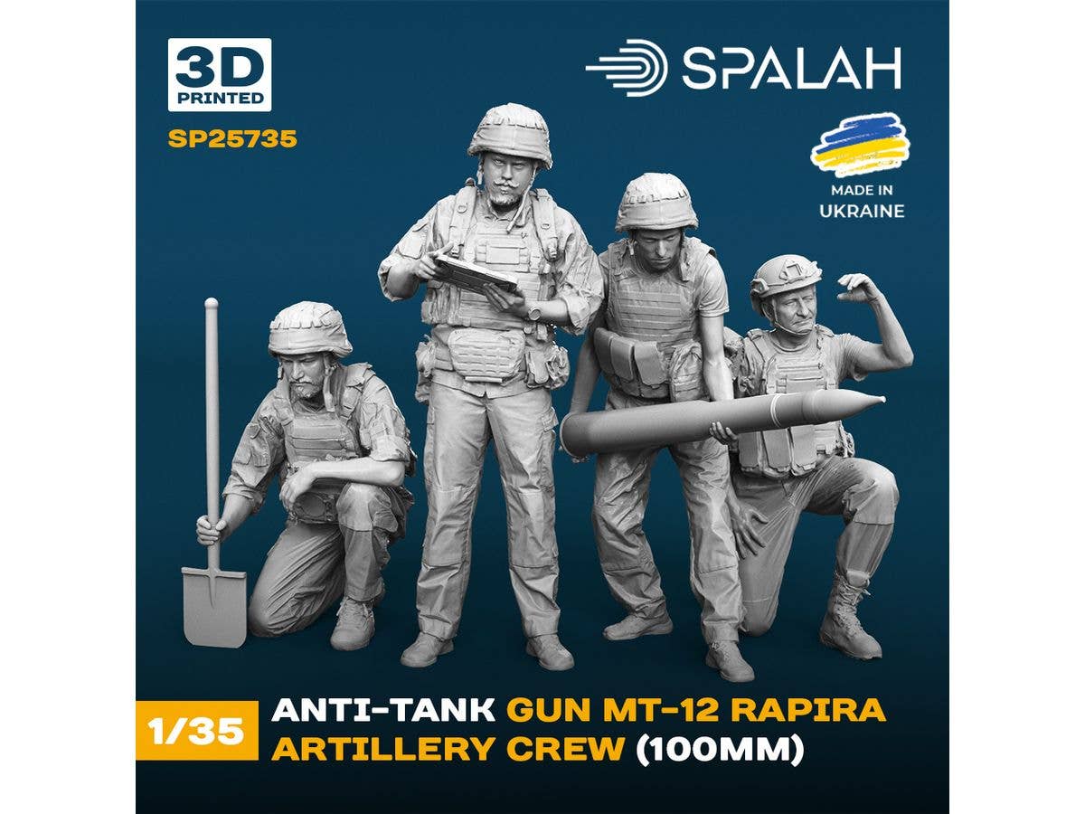 Set of figures Anti-tank gun MT-12 Rapira artillery crew