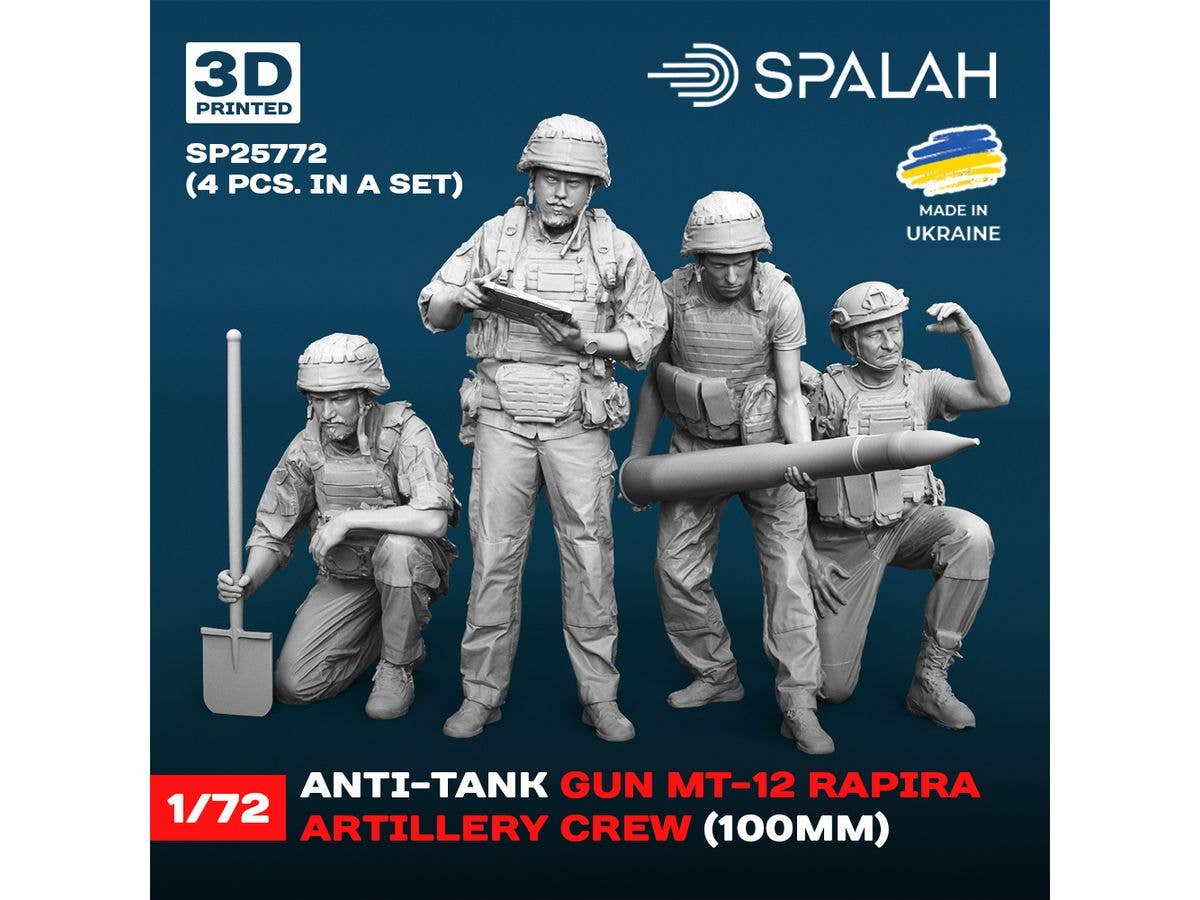 MT-12 Rapira 100mm anti-tank gun crew (4 pcs.)