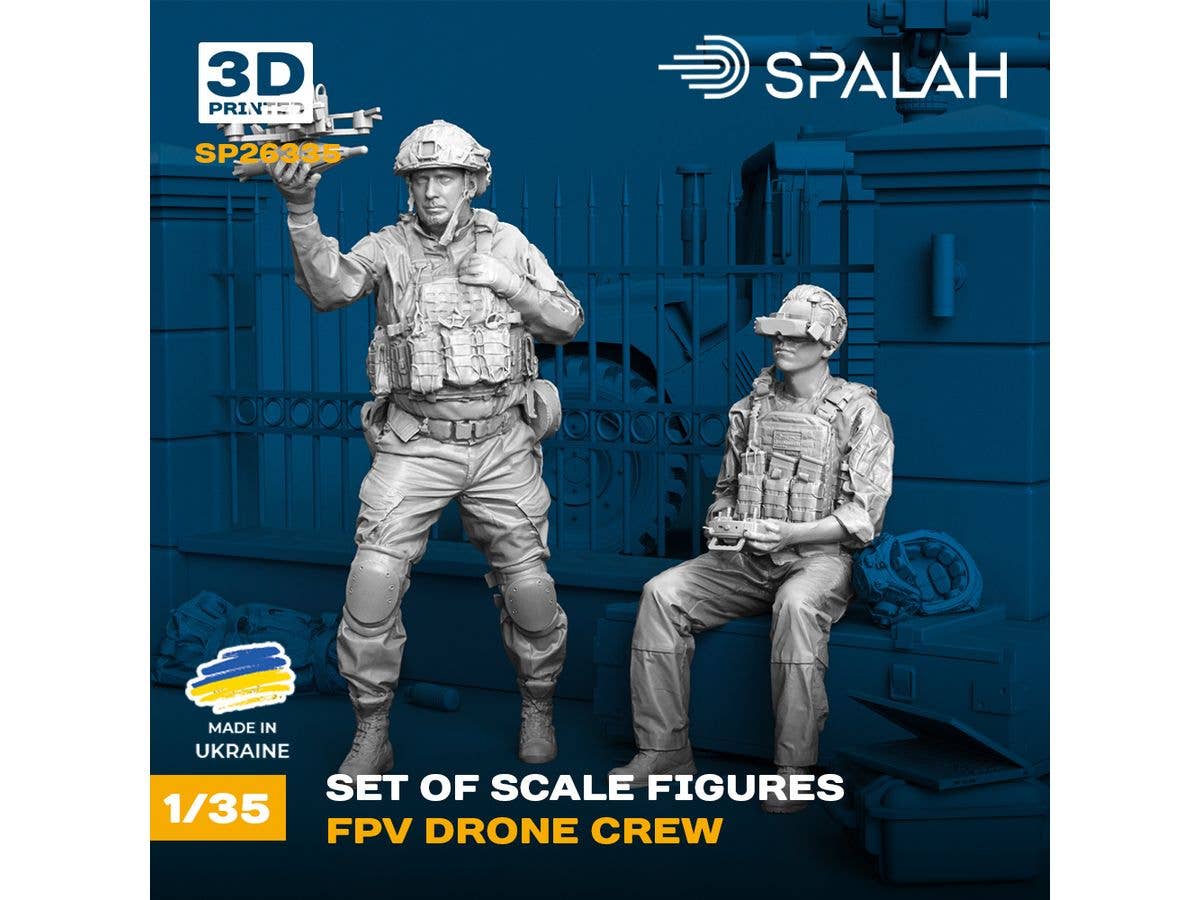 Set of figures FPV drone crew