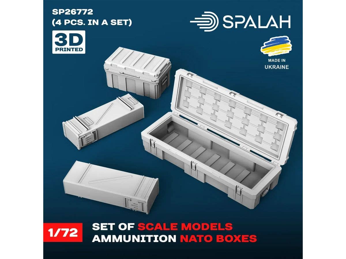 Set of scale models Ammunition NATO boxes, (4 pcs.).